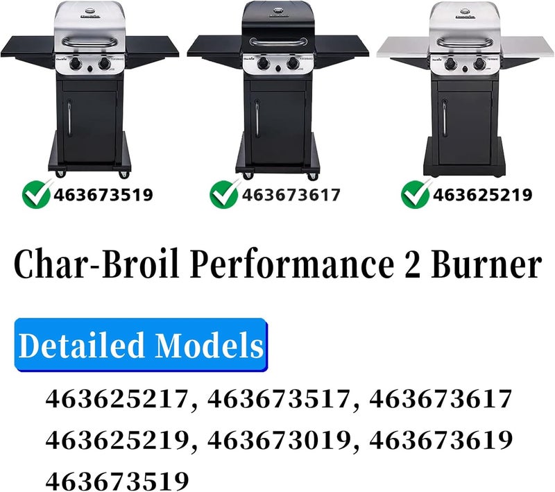 ROCFAN Replacement Parts for Charbroil Performance 2 Burner Grill 463625219, 463625217, 463673517, 463673617, Char-Broil 463625219 Replacement Parts, Char-Broil 463625217 463673517 Replacement Parts - Image 2